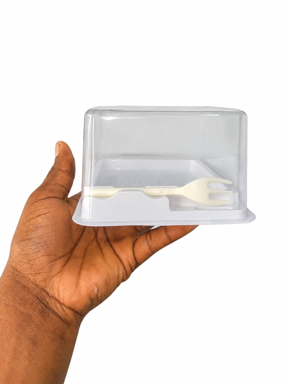 20pcs transparent rectangular cake slice container