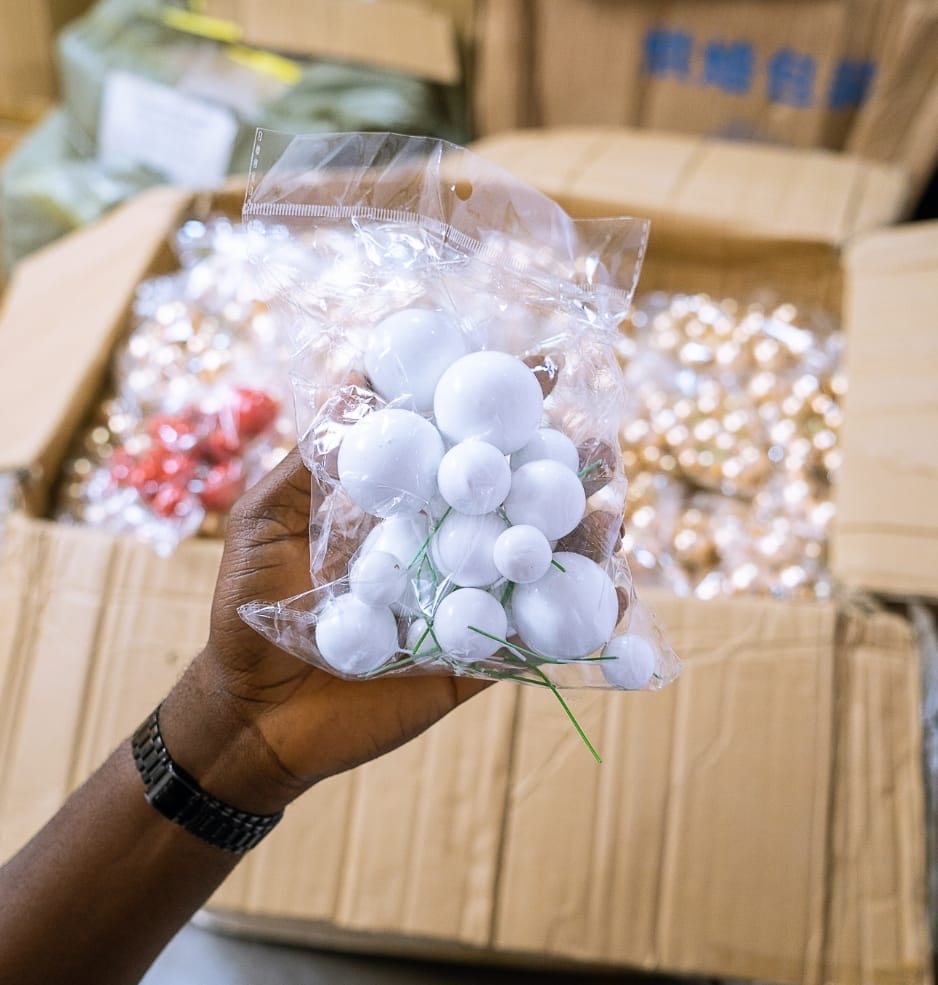 set of faux balls|/set