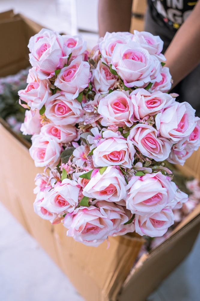 7 headed silk rose(medium sized)